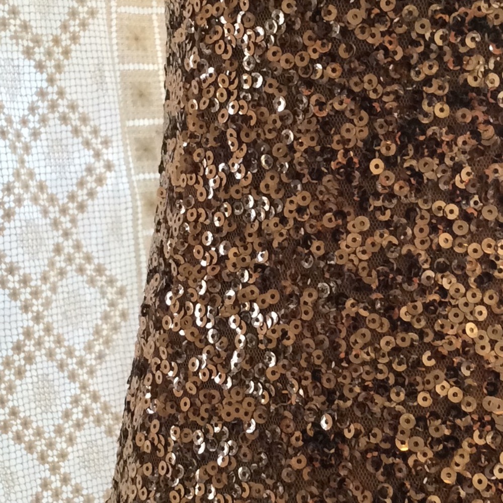 🧡🏵NEW Gold Sequin INC Mini Dress S 🏵🧡 - Picture 3 of 3
